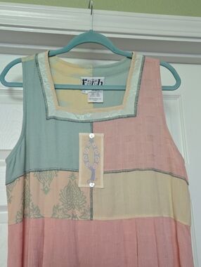 VINTAGE FIND!  Faith By Celia Forrester Sleeveless Jumper Or Dress..Sz. L